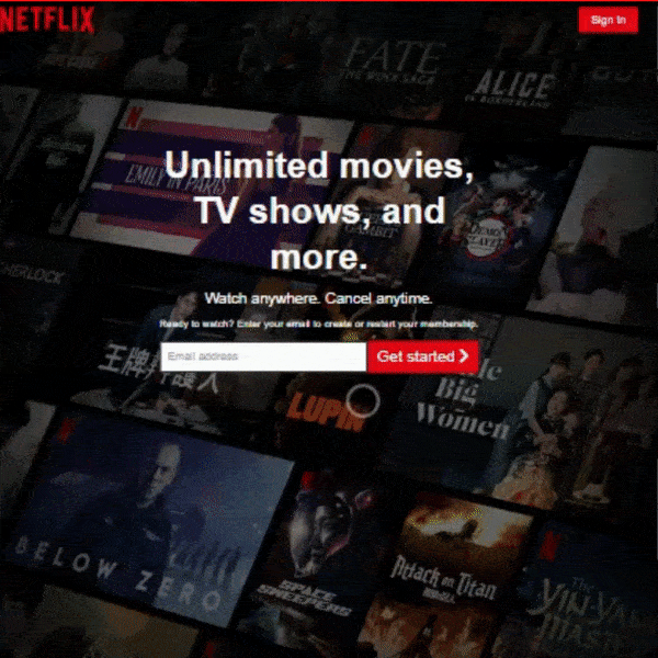 how to create a netflix landing page clone in two minutes.gif